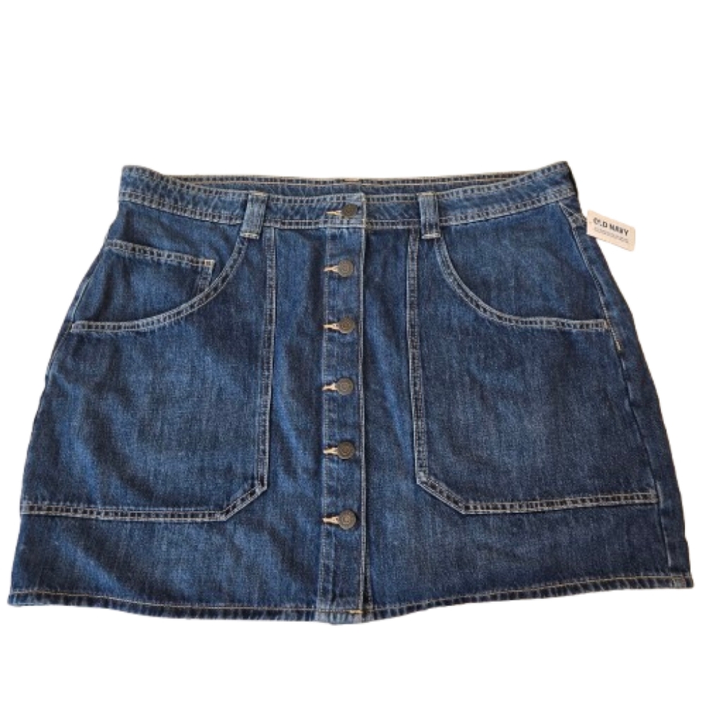 NWT Old Navy Denim Utility Mini Skirt 16